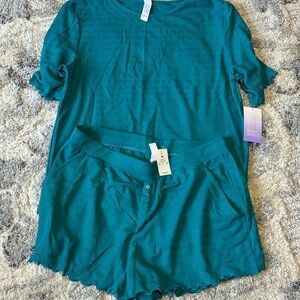 Stars Above Teal Pajama Set
